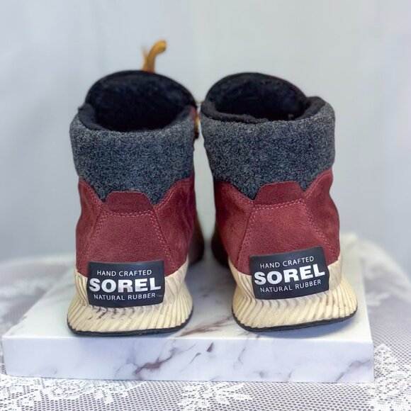 Sorel Out N About III Conquest WP Waterproof Boots Red Black - Picture 6 of 14